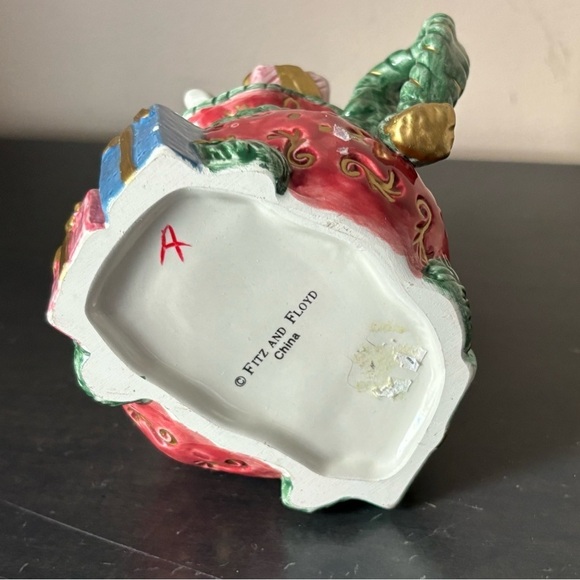 😍2/$20 Fitz & Floyd Christmas Holiday Santa Sleigh Gifts Mug Handcrafted - Picture 7 of 8